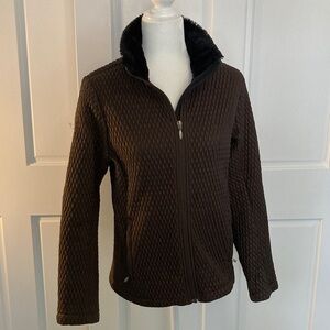Columbia Dark Brown Quilted Teddy Jacket